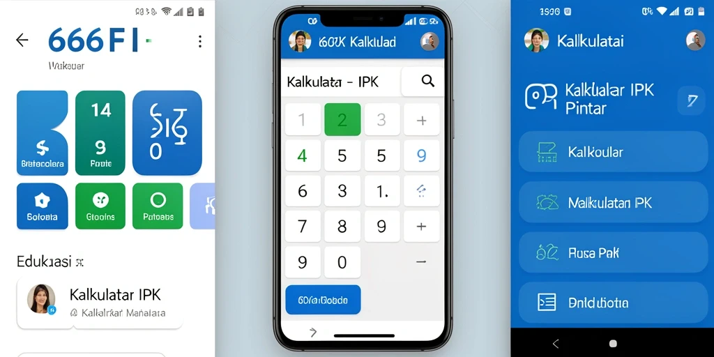 Antarmuka aplikasi Kalkulator IPK 666F yang sederhana dan efisien.