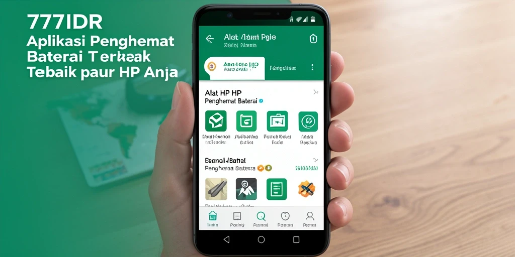 Antarmuka <strong>777IDR</strong> yang menampilkan analisis penggunaan daya baterai secara efektif.