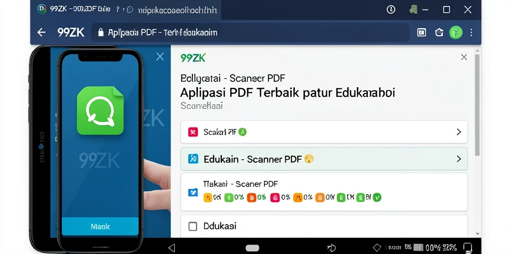 Antarmuka pemindaian PDF yang sederhana dan intuitif di aplikasi 99ZK.
