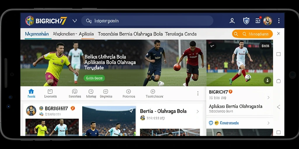 Tampilan antarmuka aplikasi BIGRICH77 yang menarik dan informatif.