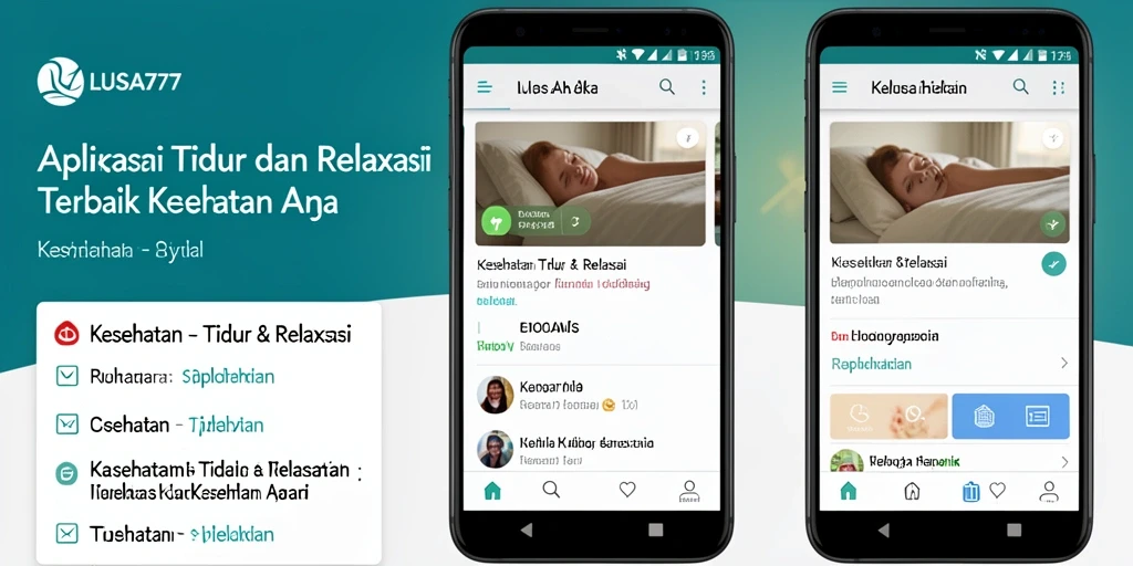 Antarmuka pengguna LUSA777 yang sederhana dan menenangkan untuk tidur dan relaksasi.