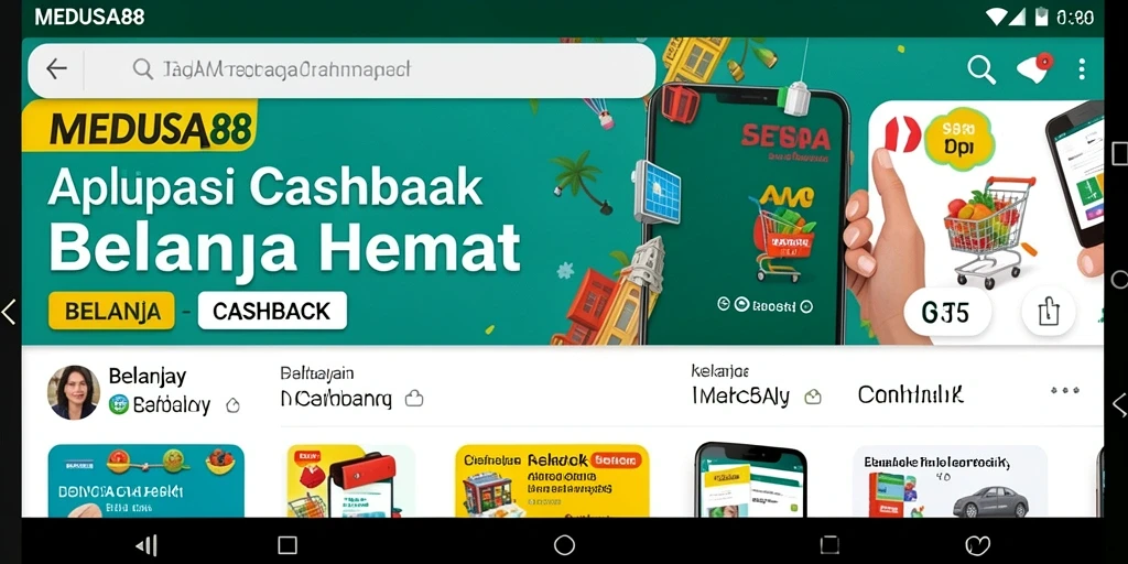 Tampilan aplikasi MEDUSA88 yang modern dan intuitif untuk Cashback.